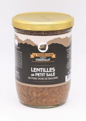 Lentilles au petit salé de Porc Noir de Bigorre